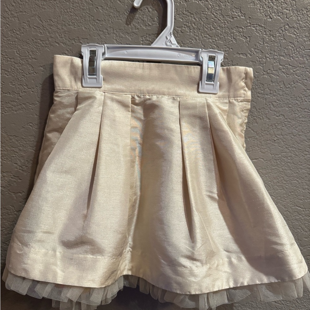 Janie and Jack Cream Pleated Skirt